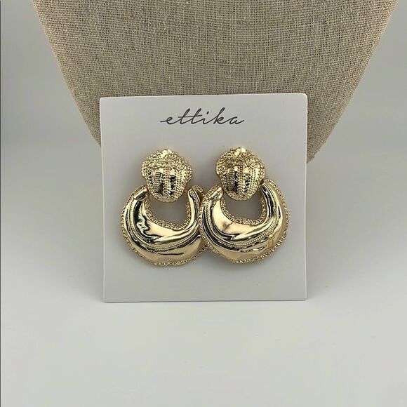 Nordstrom NEW Ettika Gold Statement Earrings - Picture 1 of 5